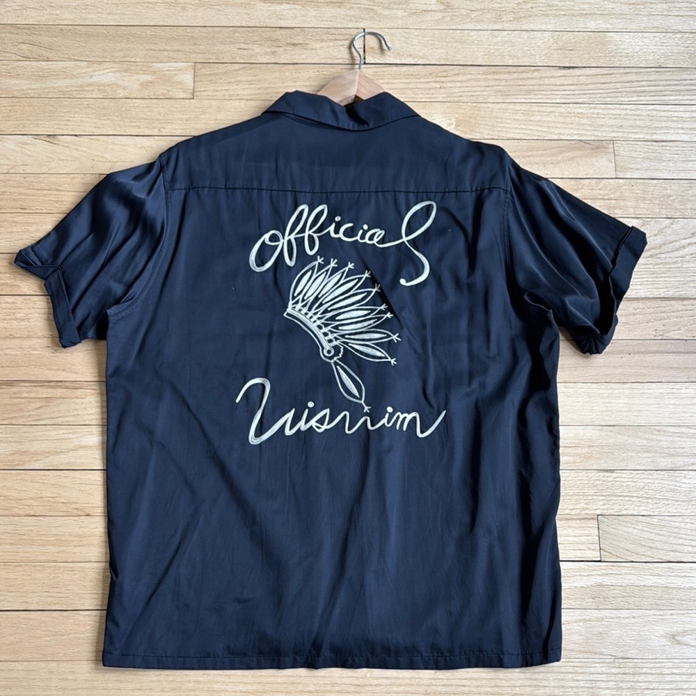 Visvim Black Casual Button Down Bowling/Camp Shirt - Made in Japan